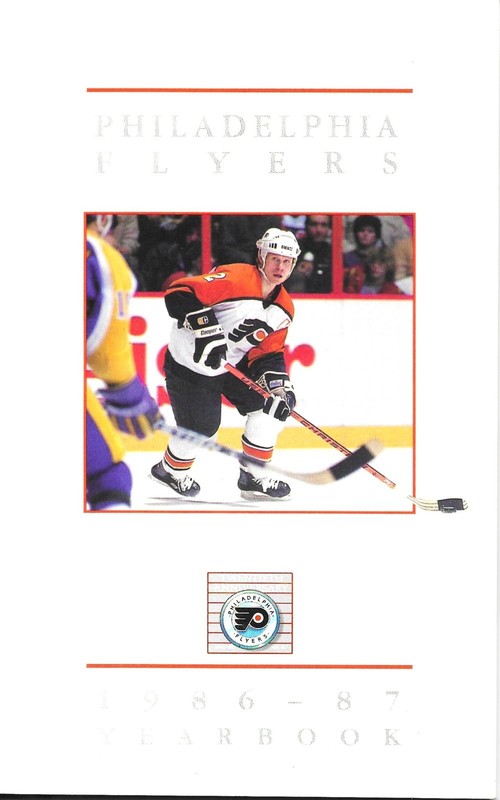Philadelphia Flyers Media Guide 1986-87 Ron Hextall Mark Howe Busch Beer