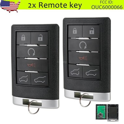 2 For 2007 2008 2009 2010 2011 2012 2013 2014 Cadillac Escalade Remote Key Fob
