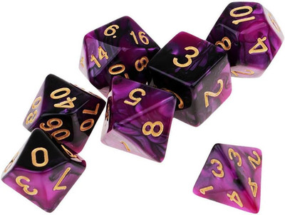 Yourandoll 7 STÜCKE Polyedrische Würfel Doppel-Farben 16Mm D20 D12 D10 D8 D6 D4 