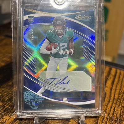 TRAVIS HUNTER 2025 Panini Absolute Blue💎Spectrum RC Auto /50 #186 JERSEY MATCH