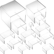 14 Piece Clear Acrylic Riser Jewelry Display Set