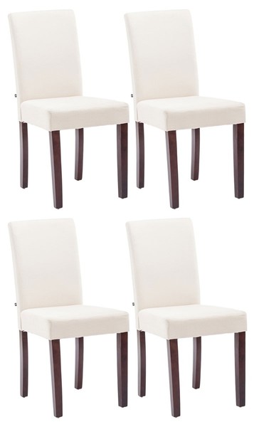 4Er Set Esszimmerstuhl Ina Stoff Cappuccino Creme-image