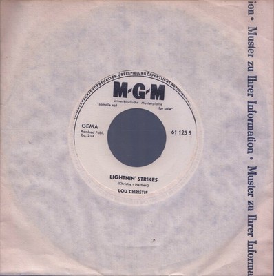 LOU CHRISTIE: Lightnin' Strikes (´65 / rare orig. German WHITE LABEL PROMO 7'')
