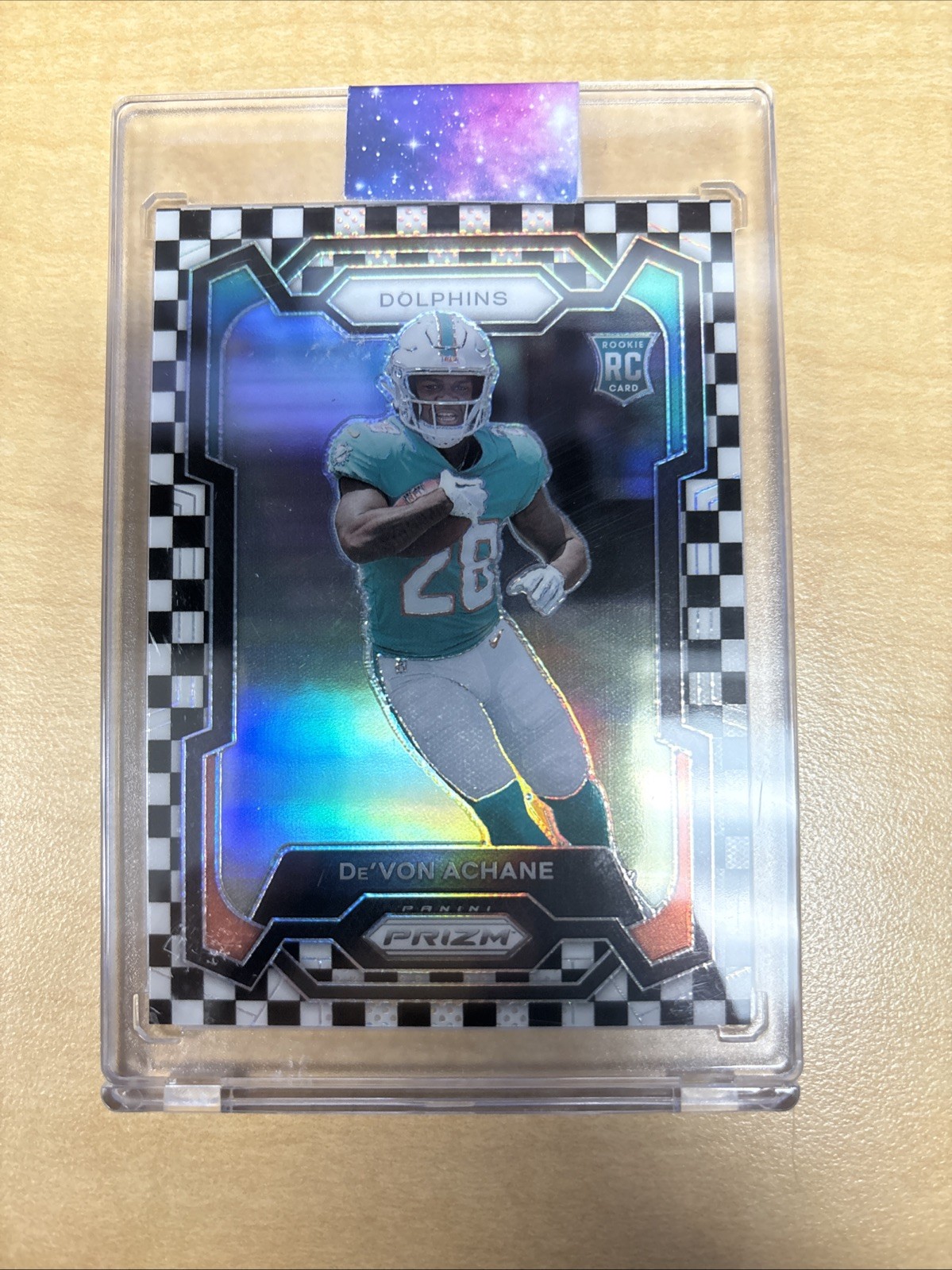 2023 Panini Prizm - Rookies De'Von Achane #365 Black & White Checker Prizm (RC)