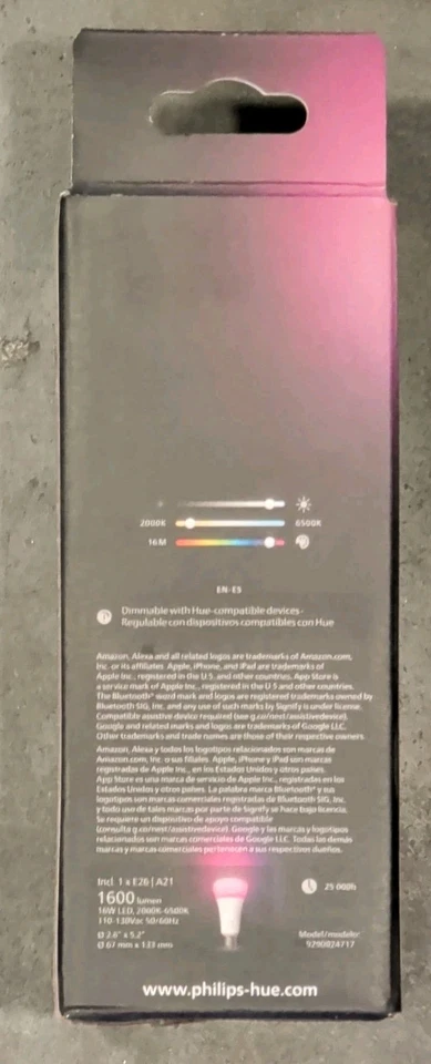 Philips Hue E26 100W LED Smart Bulb (562982) - Image 2 of 4