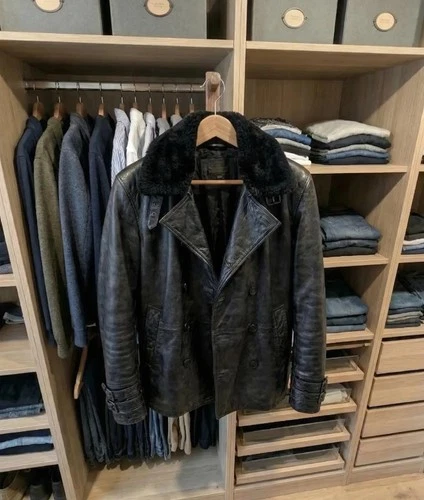 Vintage Leon S Kennedy Requiem RE9 Coat Style Black Real Leather Jacket S M L XL - product listing photo