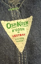 Vintage Oshkosh B gosh bibs, excellent condition, size 36x30