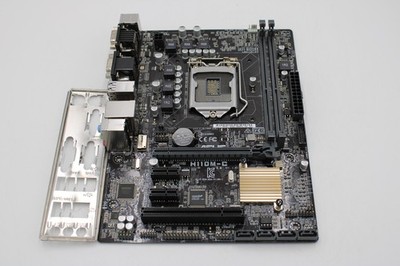 ASUS H110M-C Socket LGA 1151 DDR4 MicroATX Desktop Motherboard w/ IO Shield