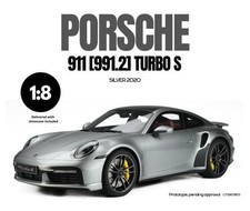 GT SPIRIT 1/8 Porsche 911 (992.1) Turbo S 2020 (Silver) Complete Miniature Car