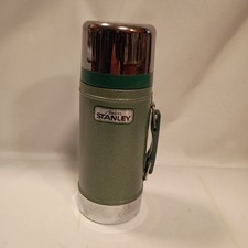 Aladdin Stanley 24oz Wide Mouth Thermos A-1350B Green Hammertone Made in USA