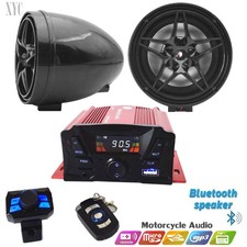 Motorcycle Handlebar Audio System USB SD FM Radio Stereo Amplifier Speaker MP3