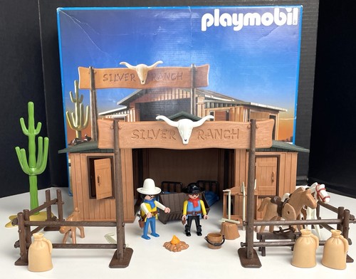 PLAYMOBIL Vintage – Ranch Silver Set 3768 – 1987 – Complet Avec Boîte Et Notice