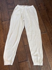 SKIMS Waffle Knit Lounge Pants Cream Cozy Relaxed Casual Joggers Sz S
