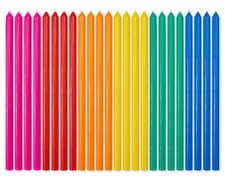 Birthday Candles Long Thin Multicolored 24count