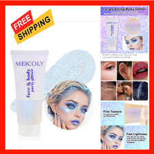 Sparkling Blue Body Glitter Gel, Color Changing Face Hair Lip Eye Sequins, 50ml