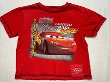Disney Pixar Cars Toddle Size 4T T-Shirt Red Piston Cup Lightning McQueen