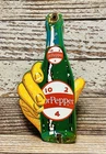 Vintage Dr Pepper Soda Porcelain Metal Sign - Hand With Bottle