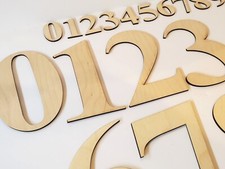 Wooden Numbers for Crafts and Signs Sizes 2" 4" 6" Set of 10