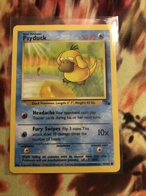 Geodude 47/62, Krabby 51/62 and Psyduck 53/62 fossil set pokekon cards LP