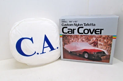 NOS! CAR COVER SMALL 160" X 65" NYLON TAFETTA, DOMESTIC & IMPORTED CARS - Image 1 of 4