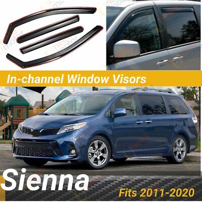 Window Vent Visors For 2011-2019 Toyota Sienna - Rain Guard Deflectors