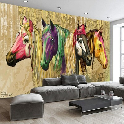 3d Horse Abstract Painting Retro Wall Mural Wallpaper Living Room Bedroom Lounge Ebay Only the best abstract wallpapers. 3d horse abstract painting retro wall mural wallpaper living room bedroom lounge ebay