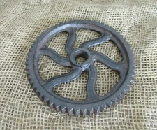 CAST IRON SPROCKET WHEEL GEAR PULLEY PULLY STEAMPUNK 6" INDUSTRIAL RUSTIC RESTOR