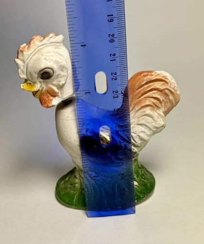 Vintage Chalk Ware Easter Chick Bobble Head Nodder Decoration Chicken - Picture 8 of 8