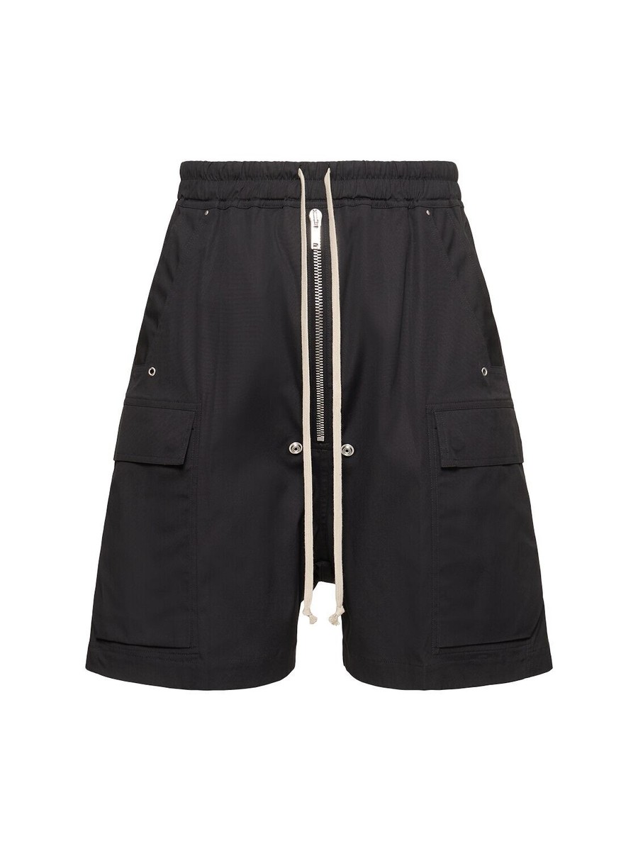 RICK OWENS Hollywood $845 Cargobela Black Shorts New RICK OWENS Hollywood $845 Cargobela Black Shorts New