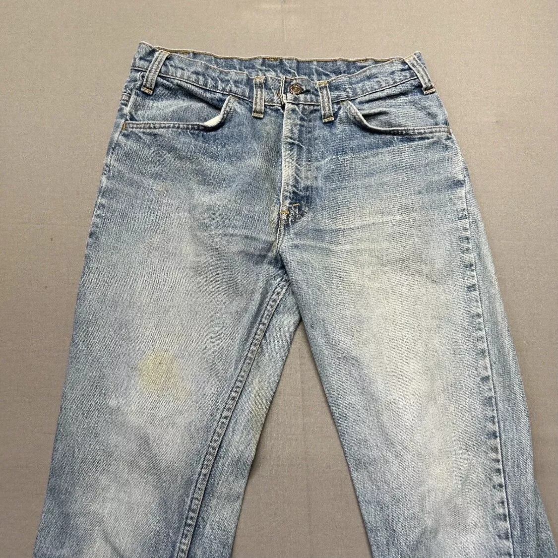 Vintage Levis 646 Orange Tab Made In USA Denim Jeans 30x29 Talon Zip