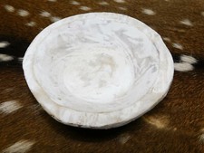 Carved Wooden Dough Bowl Primitive Wood Trencher Tray Rustic Home Decor 6"