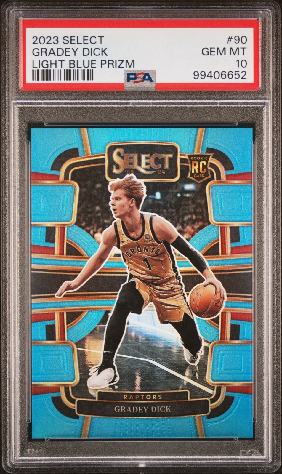 2023-24 Select GRADEY DICK Concourse Light Blue Rookie /299 PSA 10 #90