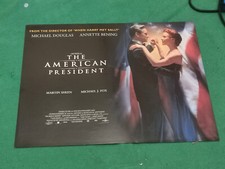 The american president Martin Sheen Michael J Fox Mini quad poster original cine