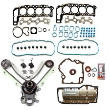 Oil Pan Gasket Head Gasket Set Timing Chain Set For 02 Dodge Ram 1500 4.7L SOHC