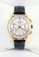 Vintage Baume & Mercier 18 KT Gold Men's Chronograph 17 Jewels