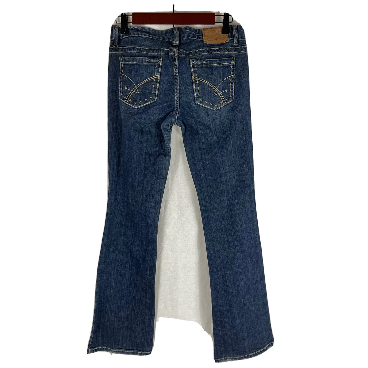 Amethyst Womens Jeans Distressed Size 7 Bootcut 30x32 Denim Blue