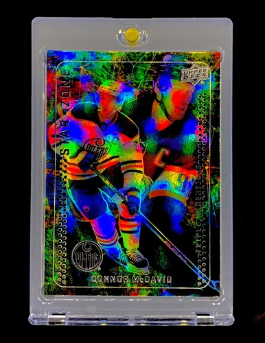 CONNOR MCDAVID RARE GALAXY REFRACTOR SP Insert Rainbow Foil Holo - OILERS