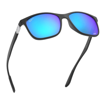 New Ray-Ban RB 4330-CH 601-S/A1 56-17 Blue Mirror Polarized