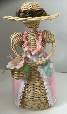 HAWAIIAN WICKER DOLL HANDCRAFTED BY NATIVE CHRISTINE MAYURAL