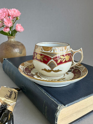 Prunk Moccatasse Boseck & Co Haida Böhmen Bohemia Mocha Cup #3 .