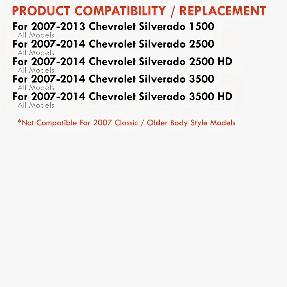 PAIR/2PCS Headlight Assembly For Chevrolet Silverado 1500 2500 3500 HD 2007-2014 Foto 2 de 4