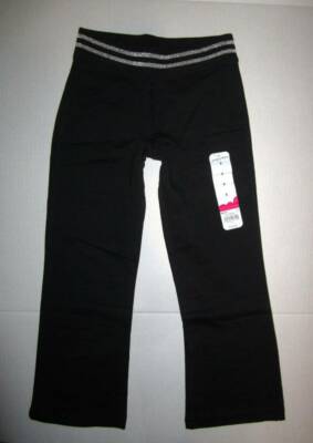 Jumping Beans Girls Size 5 Elastic waist black stretch bootcut Pants NWT