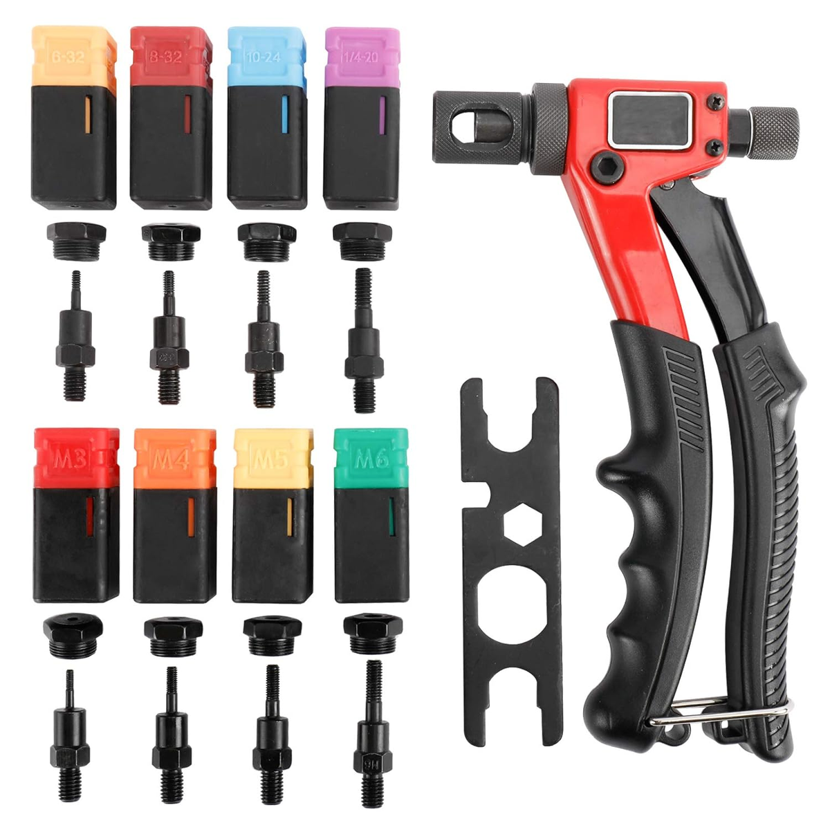 NEU MASTER Rivet Nut Tool, 16" Versatile Rivnut Tool Kit With 8 Metric & SAE - View #12