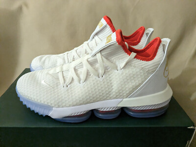 Nike LeBron James 16 Low Draft Night White Ice Gold CI2668 100