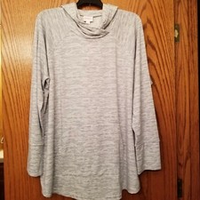 LuLaRoe Amber Hoodie 2XL Blue White Heathered NWT