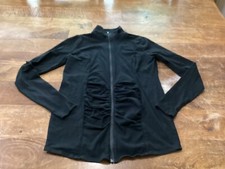 Motherhood Maternity Black Cotton Full Zipper Jacket Sz S
