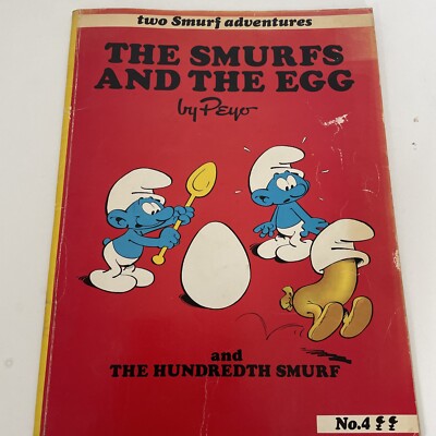 Vintage 1979 The Smurf s And The Egg By Peter Peyo Book Comic Dupuis