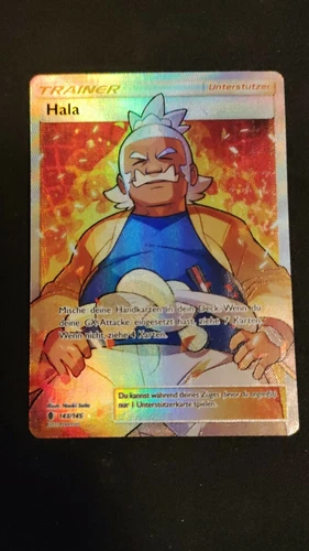 POKEMON Hala 143/145 Full Art Ultra Rare TED NEAR MINT