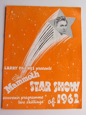 BILLY FURY  PROGRAMME  THE MAMMOUTH STAR SHOW  1962  MARTY WILDE, JOE BROWN