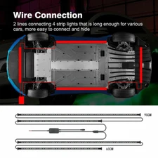 Neon Light Kit RGB LED Strip Under Car Tube Underglow Underbody System